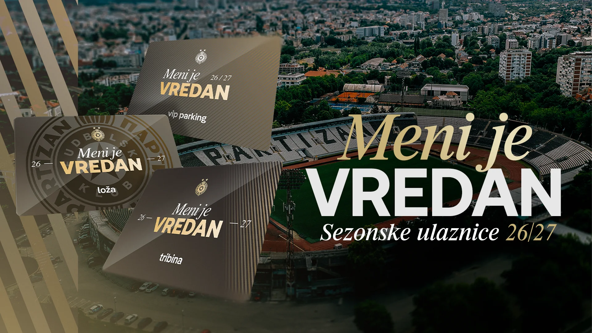 Meni je VREDAN: Prodaja sezonskih ulaznica FK Partizan za sezonu 2026/27